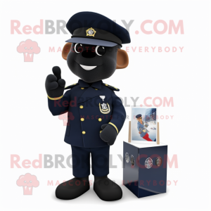 Black Navy Soldier mascotte...