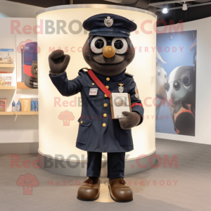 Black Navy Soldier maskot...