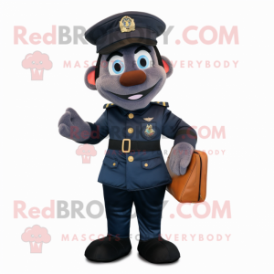 Black Navy Soldier maskot...