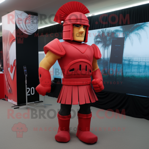 Red Spartan Soldier maskot...