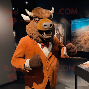 Rust Buffalo maskot kostume...