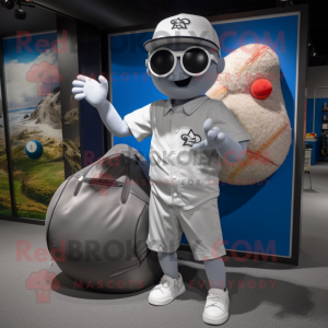 Sølv baseballhanske maskot...