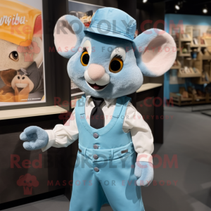 Sky Blue Dormouse maskot...