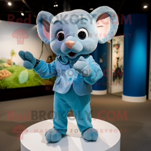 Sky Blue Dormouse maskot...