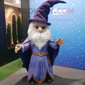 nan Wizard mascot costume character dressed with a Bootcut Jeans and Headbands