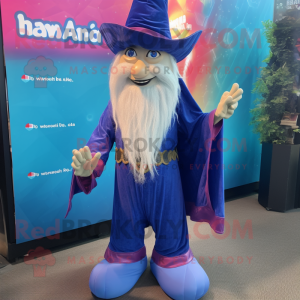 nan Wizard mascot costume character dressed with a Bootcut Jeans and Headbands