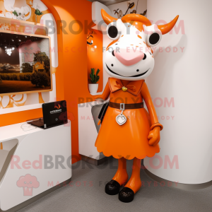 Postava maskota Orange Cow...