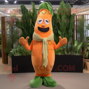 Orange asparges maskot...