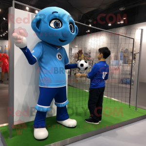 Blue Soccer Goal mascotte...