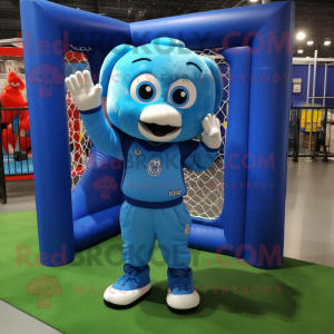 Blue Soccer Goal maskot...