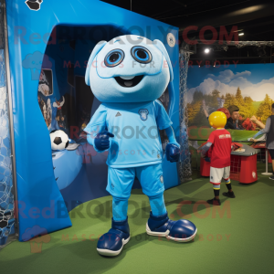 Blue Soccer Goal mascotte...