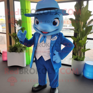 Sky Blue Dolphin mascotte...