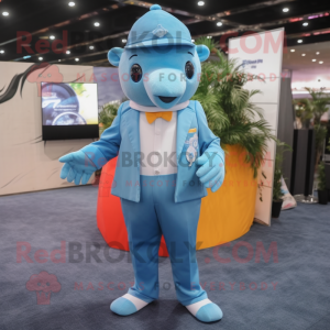 Sky Blue Dolphin maskot...