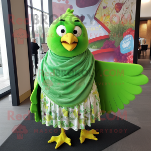 Lime Green Dove Maskottchen...