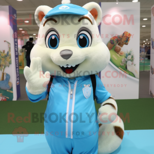 Sky Blue Chipmunk mascotte...