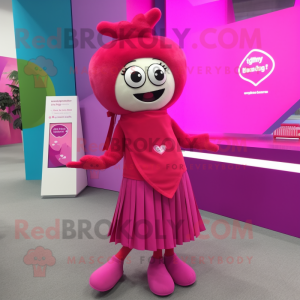 Magentafarbener Maskottchen...