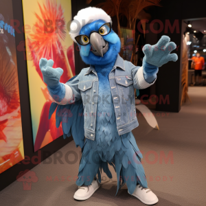 Silver Macaw maskot kostym...