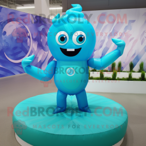 Cyan Ice mascotte kostuum...