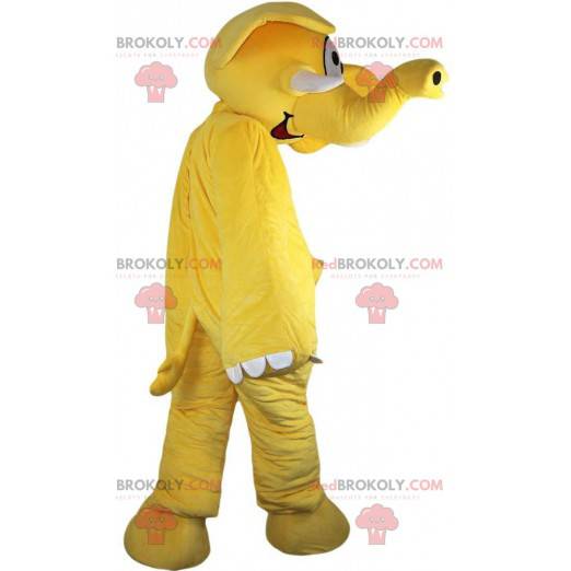 Gul elefant maskot, gul elefant kostume - Redbrokoly.com
