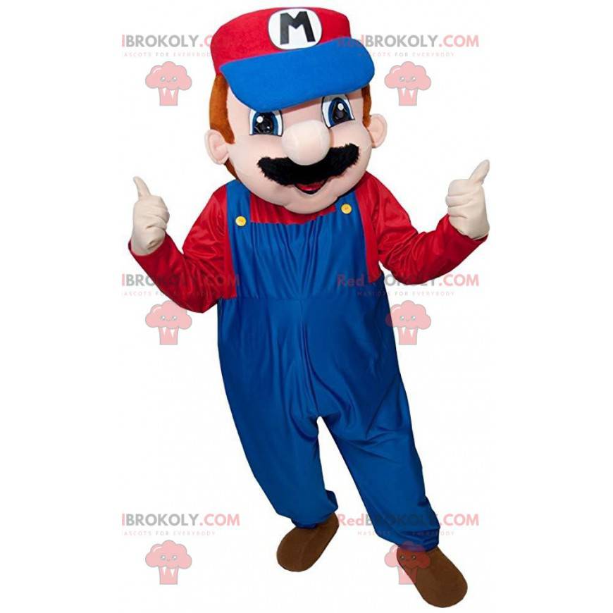 Maskot Mario, den berömda rörmokaren för videospel -