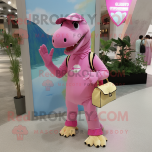 Roze Iguanodon mascotte...