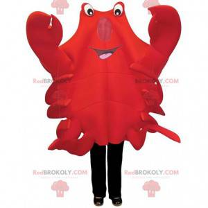 Mascotte de crabe rouge très original, costume de crustacé -