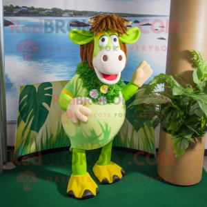 Lime Green Guernsey Cow...