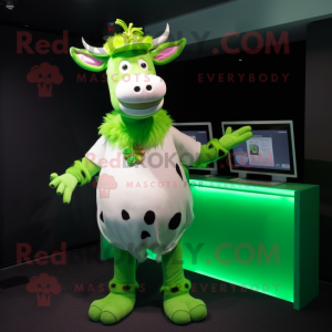 Lime Green Guernsey Cow...