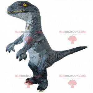 Mascote Velociraptor, dinossauro gigante, traje inflável -