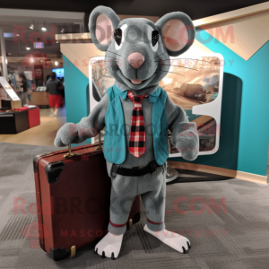 Teal Rat mascotte kostuum...