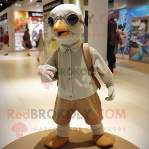 Tan Pigeon mascotte kostuum...