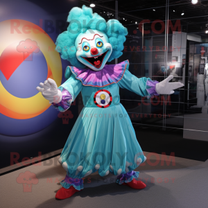 Cyan Evil Clown w kostiumie...