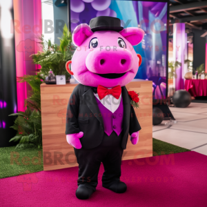 Magenta Pig mascotte...