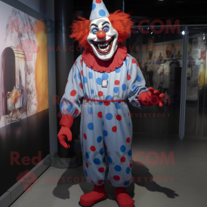 nan Evil Clown mascot costume character dressed with a Overalls and Cufflinks
