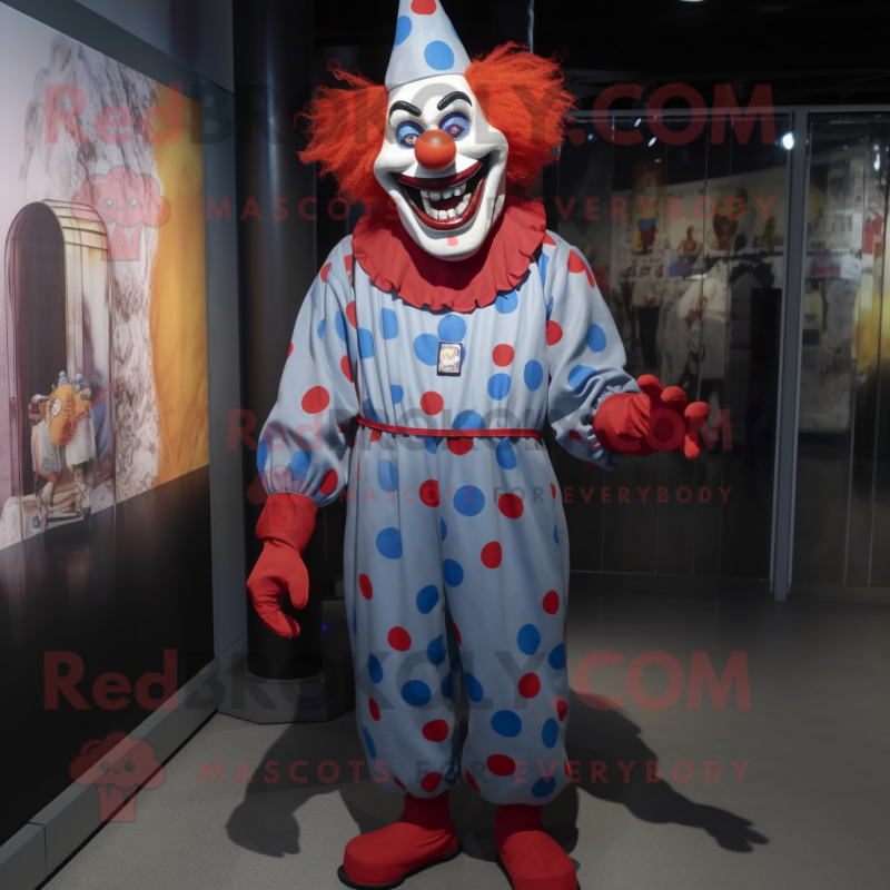 nan Evil Clown mascot costume character dressed with a Overalls and Cufflinks nan Evil Clown mascot costume character dressed with a Overalls and Cufflinks