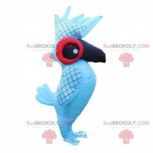 Mascote papagaio inflável e gigante, fantasia de pássaro -