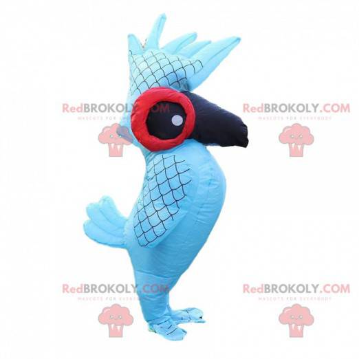 Mascote papagaio inflável e gigante, fantasia de pássaro -