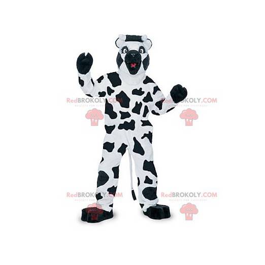 Mascota de vaca blanca y negra - Redbrokoly.com