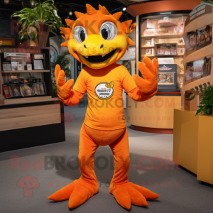 Orange Chupacabra maskot...