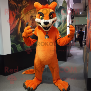 Orange Chupacabra maskot...