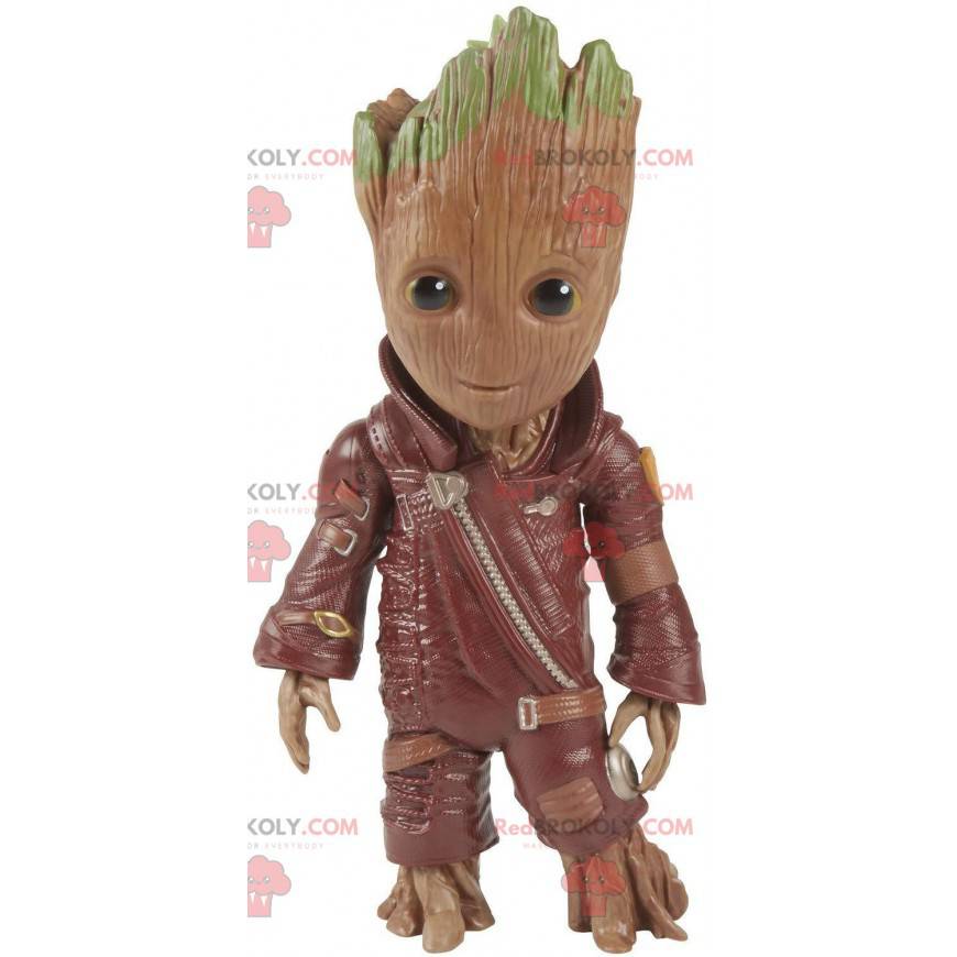 Mascot Groot, famous character from Marvel, film -