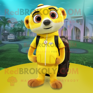 Citrongul Meerkat maskot...