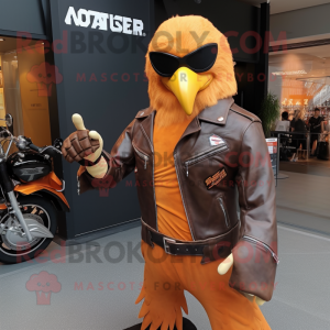 Orange Bald Eagle mascotte...