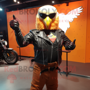 Orange Bald Eagle maskot...