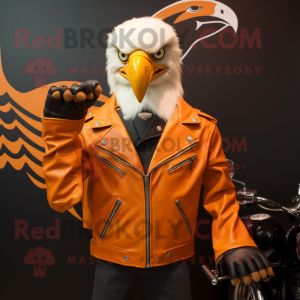 Orange Bald Eagle mascotte...