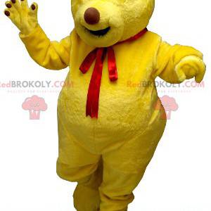 Žlutý medvěd maskot - Redbrokoly.com