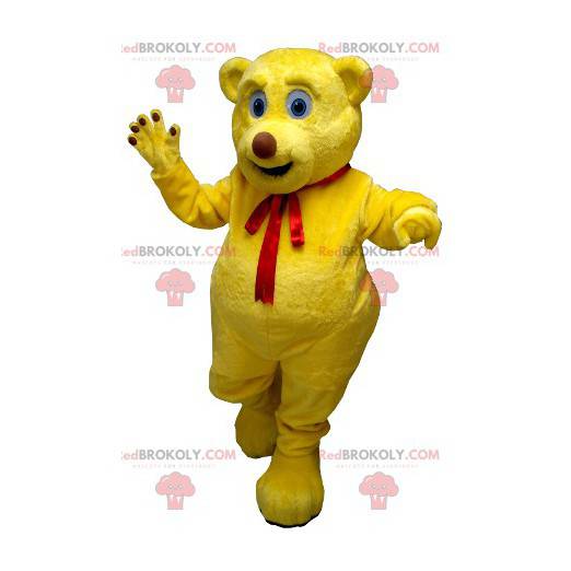 Žlutý medvěd maskot - Redbrokoly.com