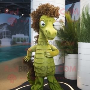 Olive Seahorse maskot...