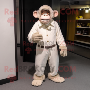 Witte chimpansee mascotte...