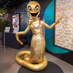 Gouden Python mascotte...